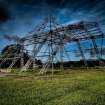 Structure de la pyramide du festival de Glastonbury
